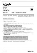 GCSE AQA May 2024 Higher French Paper 1 Listening With Transcript