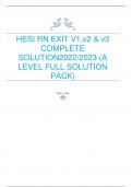 HESI RN EXIT V1,v2 & v3  COMPLETE SOLUTION2022/2023 (A  LEVEL FULL SOLUTION PACK)HESI RN EXIT V1,v2 & v3  COMPLETE SOLUTION2022/2023 (A  LEVEL FULL SOLUTION PACK)