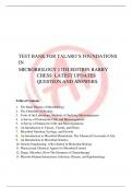 TEST BANK FOR TALARO’S FOUNDATIONS IN MICROBIOLOGY 11TH EDITION BARRY CHESS LATEST UPDATES QUESTION AND ANSWERS.