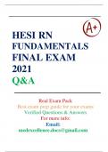 2021/22 HESI RN FUNDAMENTALS EXAM QUESTIONS AND ANSWERS WITH RATIONALES