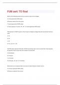 PJM cert: TO final| 180 Questions With 100% Correct Answers|49 Pages