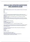 HESI A2 2024 UPDATED QUESTIONS  AND ANSWERS EXAM
