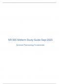 NR 565 Midterm Study Guide Sept 2023-Advanced Pharmacology Fundamentals