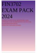 FIN3702 EXAM PACK 2024 