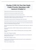 Purdue COM 114 Test Out Study  Guide Practice Questions with  Answers Graded A+ 