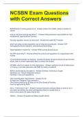 NCSBN Exam Questions with Correct Answers 