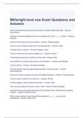 Millwright level one Exam Questions and Answers