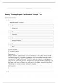 Exam (elaborations) BEAUTY THERAPY 