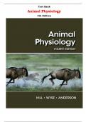  Animal Physiology 4th Edition By Richard W. Hill, Gordon A. Wyse, Margaret Anderson |All Chapters,  Latest-2024|