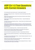 ASP Ch 1-3 Test Questions with Correct Answers