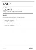 GCSE AQA May 2023 Geography Paper 1 With Insert Sheet