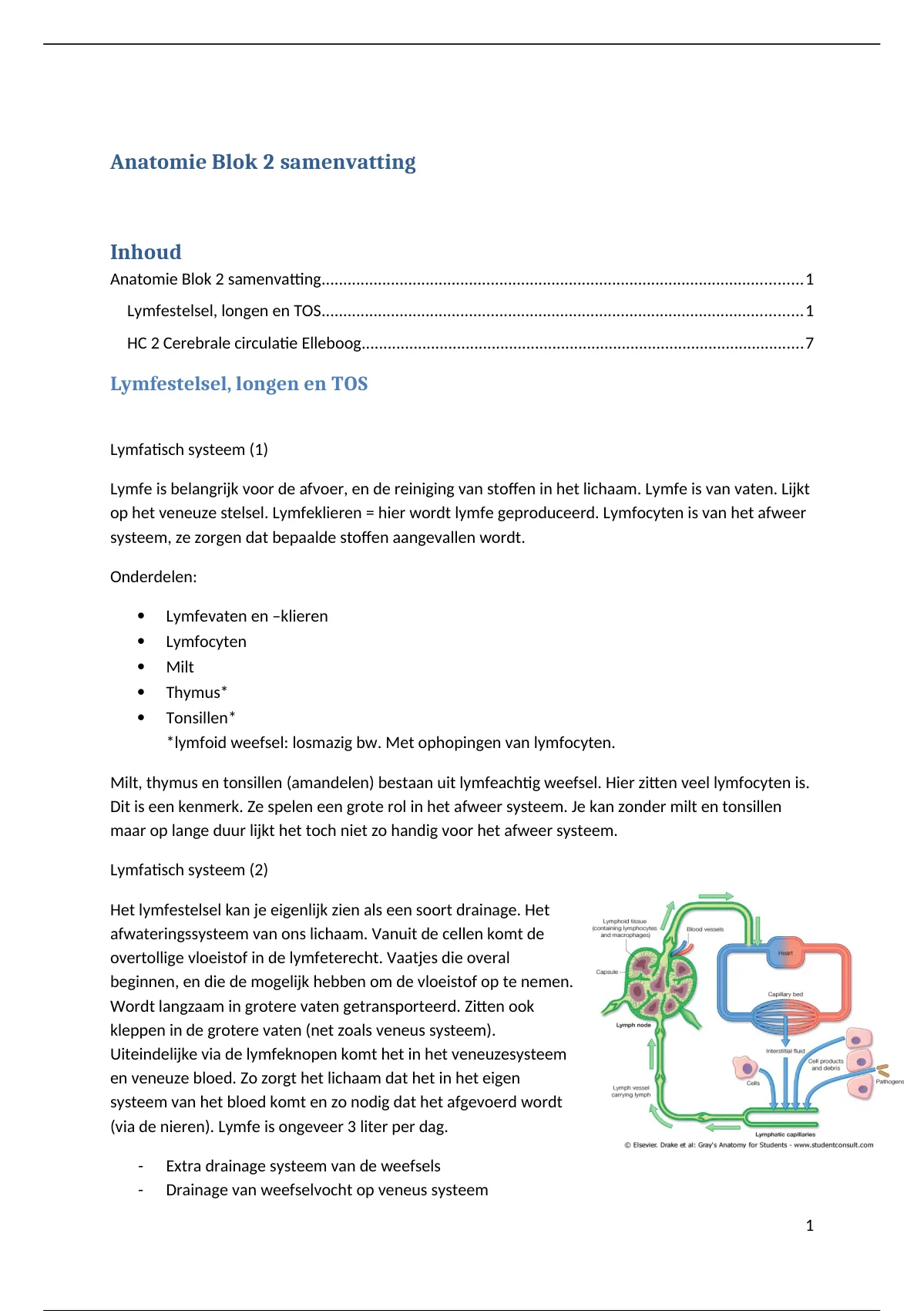 Samenvatting Anatomie Leerjaar 2, Blok 2. Alle Tentamenstof! - Anatomie ...