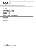 AQA GCSE MATHEMATICS 8300/1H Higher Tier Paper 1 Non-Calculator Mark scheme June 2023