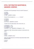 bundle for CETA PREP TEST study guide REAL QUESTIONS & VERIFIED ANSWERS UPDATED 8.33 meters is the full wavelength in air for what RF frequency? - ANSWER 36 MHz Decimal 164 would appear as what in binary? - ANSWER 10100100 A resistor has color stripes yel