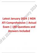 Latest January 2024 NGN ATI Comprehensive Actual Exam 180 Questions and Answers Included