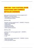 CMN 568 - Unit 4 ACTUAL EXAM  QUESTIONS AND CORRECT  DETAILED ANSWERS