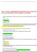 2024 ATI RN COMPREHENSIVE PREDICTOR WITH NGN EXAM REAL 180 ACTUAL QUESTION AND CORRECT ANSWERS.