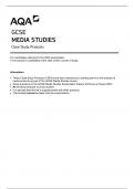 GCSE AQA 2023 Media Studies Paper 1 + Paper 2 Including Both Mark Schemes