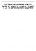 Test Bank For Nursing, A Concept Based Approach To Learning Volumes ,3rd Edition Pearson Education Updated Version 2024.