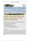 RC-MCCC Entrance Exam Study Guide Questions and Answers/ Verified solutions Updated 2024. 