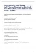 Comprehensive AANP Review (LEIK/Barkley/Fitzgerald) pt. 3 (printed from TiffenyWade) exam 2024 with 100% correct answers