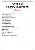 Poem Questions IEB Memo