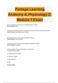 2024 Portage Learning Anatomy & Physiology 2: Module 1 Exam  (GOLD RATED)Questions and Answers (Verified by Expert)