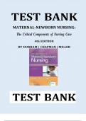 MATERNAL-NEWBORN NURSING- THE CRITICAL COMPONENTS OF NURSING CARE  TEST BANKS Latest Verified Review 2024 Practice Questions and Answers for Exam Preparation, 100% Correct with Explanations, Highly Recommended, Download to Score A+