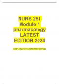 NURS 251 Module 1 pharmacology LATEST EDITION 2024