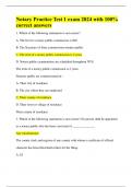 Notary Practice Test 1 exam 2024 with 100% correct answers