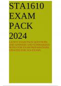 STA1610 EXAM PACK 2024 