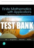 Test Bank For Finite Mathematics with Applications in the Management, Natural, and Social Sciences 12th Edition All Chapters - 9780137554874