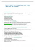 NR 599 / NR599 Week 8 Final Exam Study Guide Latest 2022 / 2023 Graded A 