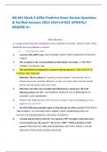 NR 603 Week 5 APEA Predictor Exam Review Questions & Verified Answers 2023-2024 LATEST UPDATE// GRADED A+  1. A patient report that she is taking kava kava regularly for anxiety with the results. What should the nurse practitioners evaluate? 