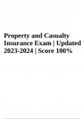 Property and Casualty Insurance Exam Questions and Answers Updated 2024 (GRADED)