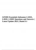 GFEBS Essentials-Subsumes L101E, L201E, L303E Questions and Answers Latest Update 2024 (GRADED)
