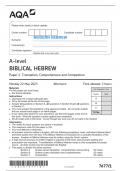 AQA 2023 A-level BIBLICAL HEBREW Paper 1 QP (7677/1)