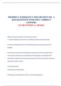 PROPHECY EMERGENCY DEPARTMENT RN  A 2024 QUESTIONS WITH 100% CORRECT ANSWERS. GUARANTEED A+ GRADE.