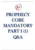 Prophecy Assessments - Core Mandatory Part I / Prophecy Core Mandatory Part 1, Answered