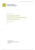 Samenvatting interdisciplinairy perspectives on migration and integration