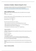 Samenvatting Introduction to Probability, Blitzstein & Hwang - Probability Theory