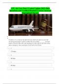 CPL Air Law Part 3 Latest Update 2023-2024 Questions and Verified Detailed Correct Answers Guaranteed Success