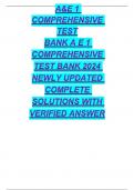 A&E 1 COMPREHENSIVE TEST BANK A E 1 COMPREHENSIVE TEST BANK 2024 NEWLY UPDATED COMPLETE SOLUTIONS WITH VERIFIED ANSWER 