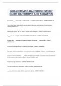 GUAM DRIVING HANDBOOK STUDY  GUIDE (QUESTIONS AND ANSWERS)