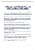 NIMS ICS TEST(QUESTIONS AND  100% CORRECT ANSWERS)
