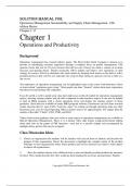 Instructor Manual for Operations Management Sustainability and Supply Chain Management, 13th Edition by Jay Heizer, Barry Render, Chuck Munson