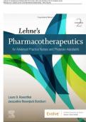 LEHNE’S PHARMACOTHERAPEUTICS FOR ADVANCED PRACTICE NURSES AND PHYSICIAN ASSISTANTS 2ND EDITION ROSENTHAL TEST BANK