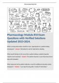 Pharmacology Module #10 Exam Questions with Verified Solutions Updated 2023-2024. Terms: Which nursing intervention would be most  appropriate for a patient taking temazepam? - Answer: Tell patient to ask for help before standing