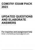 Marketing communication 3701 exam pack 100% correct answers