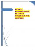 PN HESI FUNDAMENTALS PRACTICE QUESTIONS AND ANSWERS	2024/2025